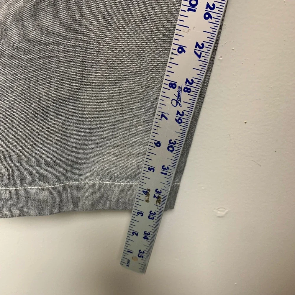 J.Crew 770 Straight Fit Pants Mens 34x34 Grey Stretch Chambray Chinos Excellent